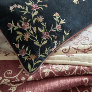 Alternative view of Historic Royal Palaces Royal Court Embroidery Microfibre Cushion 30x50cm - Multi