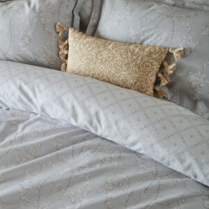 Alternative view of Historic Royal Palaces Tijou 100% Cotton Sateen Duvet Cover Set - Porcelain Blue