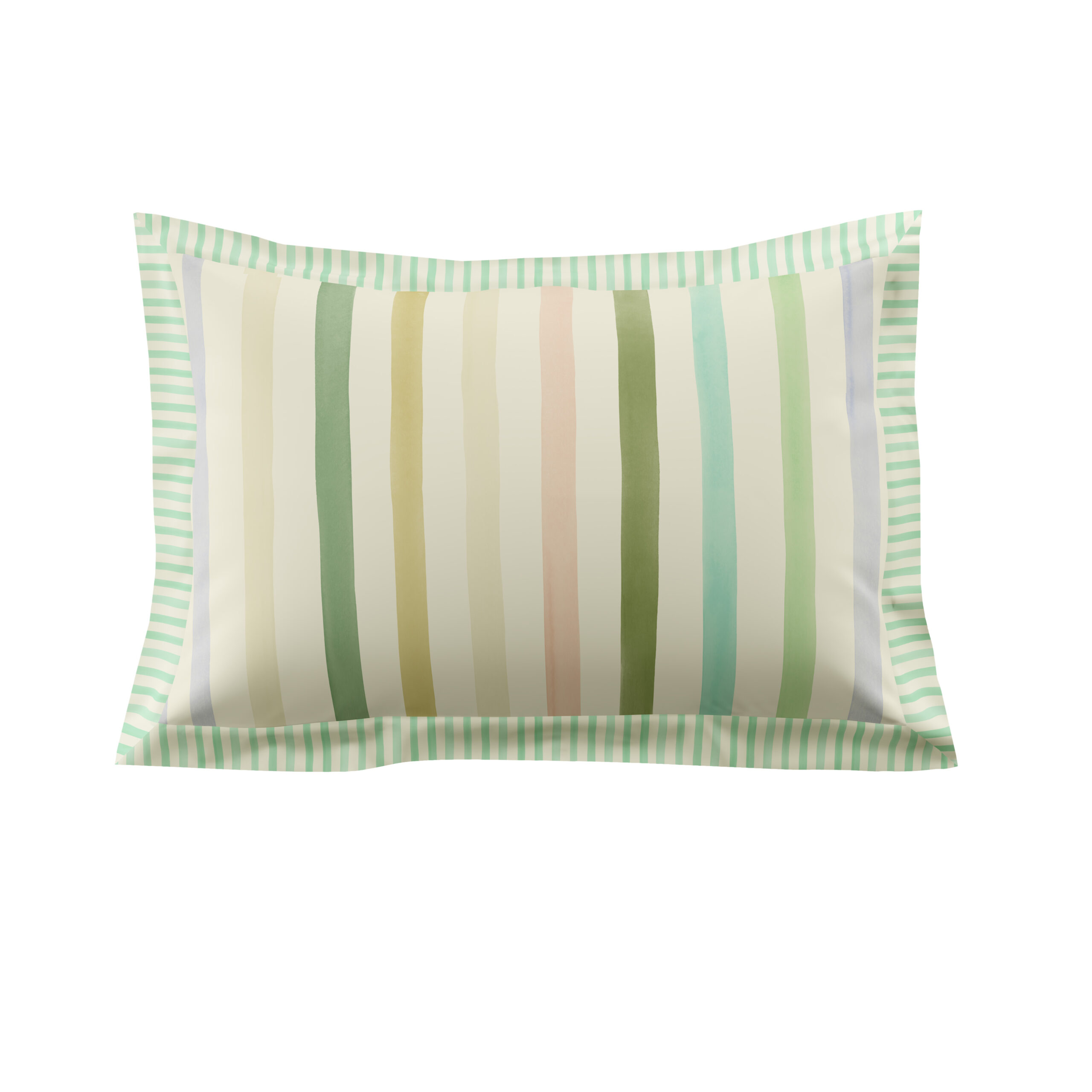 Bluebellgray Sunday Stripe 100% Cotton Duvet Cover Set - Botanical Green - Image 6