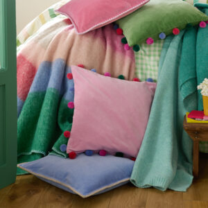 Alternative view of Bluebellgray Lochside Knitted Throw 130x170cm - Atlantic Green