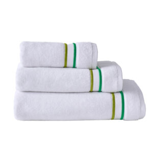 Designers Guild Astor 100% Cotton 640gsm Bathroom Towel Set (3) In Emerald Green- SALE